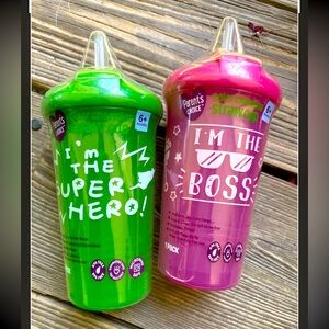 Lot of 2 Parent's Choice Sippy Cups color changing